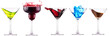 alcoholic cocktails set