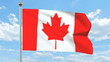 Canadian flag waving