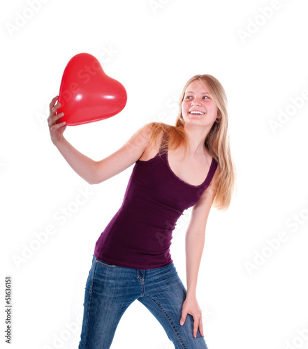 Photo: Mädchen mit Herz Mädchen mit Herz