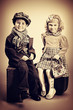 kids on suitcase
