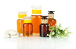 Medicine bottles isolated on white