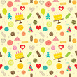 Birthday celebration themed seamless pattern