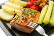 Foto: Grilled salmon and vegetables Grilled salmon and vegetables