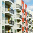 Modern apartment building facade