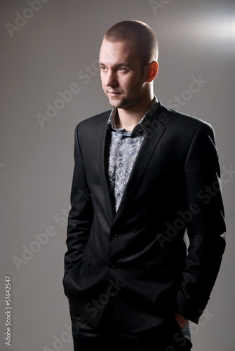 Photo: Portrait of a man looking to the side Portrait of a man looking to the side