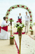 Wedding on the beach .