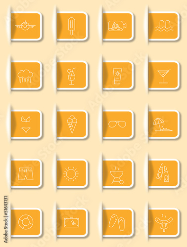 Vector: Labels summer icons Labels summer icons