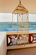 Hanging hammock chair and horizon line