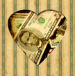Vintage Heart - Dollar