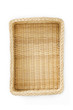 wicker basket isolated on white background