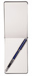 The diary with a blue fountain pen