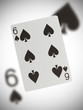 Playing card, six of spades