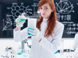 student in chemistry lab