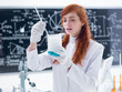 student in chemistry lab