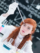 student working in a laboratory