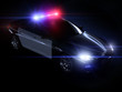 Police car, with full array of lights