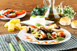 Paccheri pasta with eggplant, ricotta cheese and tomato