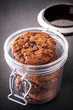 Chocolate chip cookies in a jar