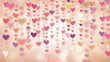 dangling pink hearts loopable background