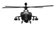 Military helicopter vector silhouette