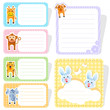 Vector: vector illustration of cute animal label sticker vector illustration of cute animal label sticker