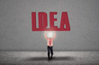 Bright idea light bulb concept