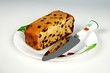 Fruitcake and cake knife © Arena Photo UK