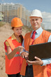  architects works in front of building site