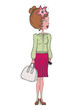 illustration of a fashion girl