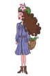 illustration of a fashion girl