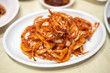 korean pickled onion in seoul restaurant