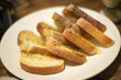 toasted bread on plate