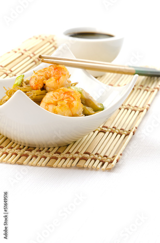 Photo: Chinese food, noodles with shrimps Chinese food, noodles with shrimps