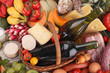 closeup on collection of food