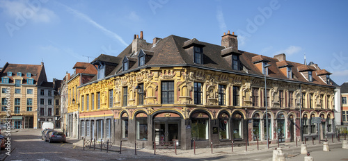 Photo: Façade dans les rues du Vieux-Lille - France Façade dans les rues du Vieux-Lille - France