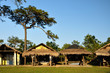 Hut in pine forest at Phu Kradueng National Park, Thailand.