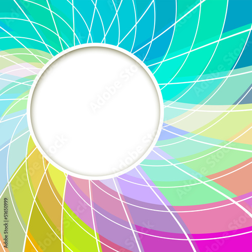Vector: Creative Abstract Digital Light Flower with Round Frame for Your Creative Abstract Digital Light Flower with Round Frame for Your