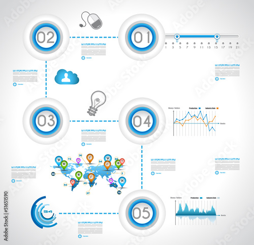 Vector: Infographic design template with paper tags. Infographic design template with paper tags.