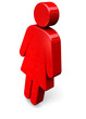 TOILETTE WOMAN PICTOGRAM - 3D