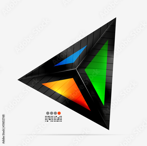 Vector: Abstract geometrical shape - colorful triangle Abstract geometrical shape - colorful triangle