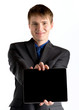 Foto: Junger Geschäftsmann mit einem Tablet PC Junger Geschäftsmann mit einem Tablet PC