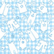Baby boy clothes seamless pattern