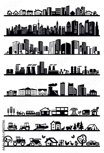 Vector: houses and city icons houses and city icons