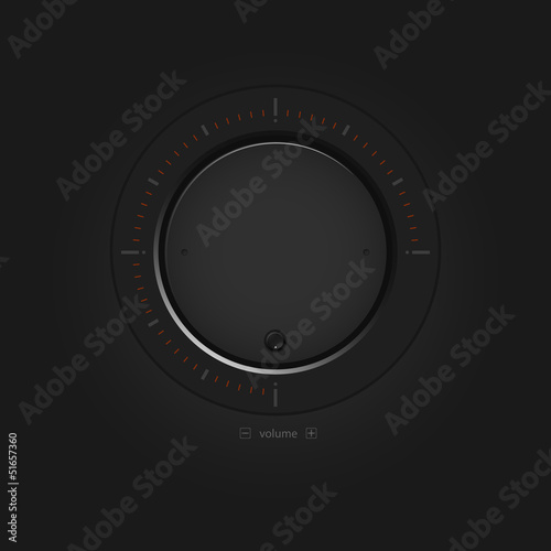 Vector: Vector black volume button Vector black volume button
