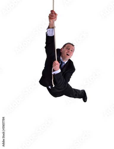Photo: Businessman hanging on Businessman hanging on
