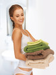 lovely woman with towels