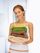 lovely woman with towels