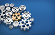 Illustration: gear machinery and titanium concept gear machinery and titanium concept