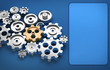 Illustration: gear machinery and titanium concept gear machinery and titanium concept