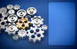Illustration: gear machinery and titanium concept gear machinery and titanium concept